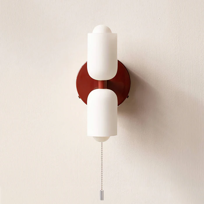 Modern Cream Double Head Wall Sconce