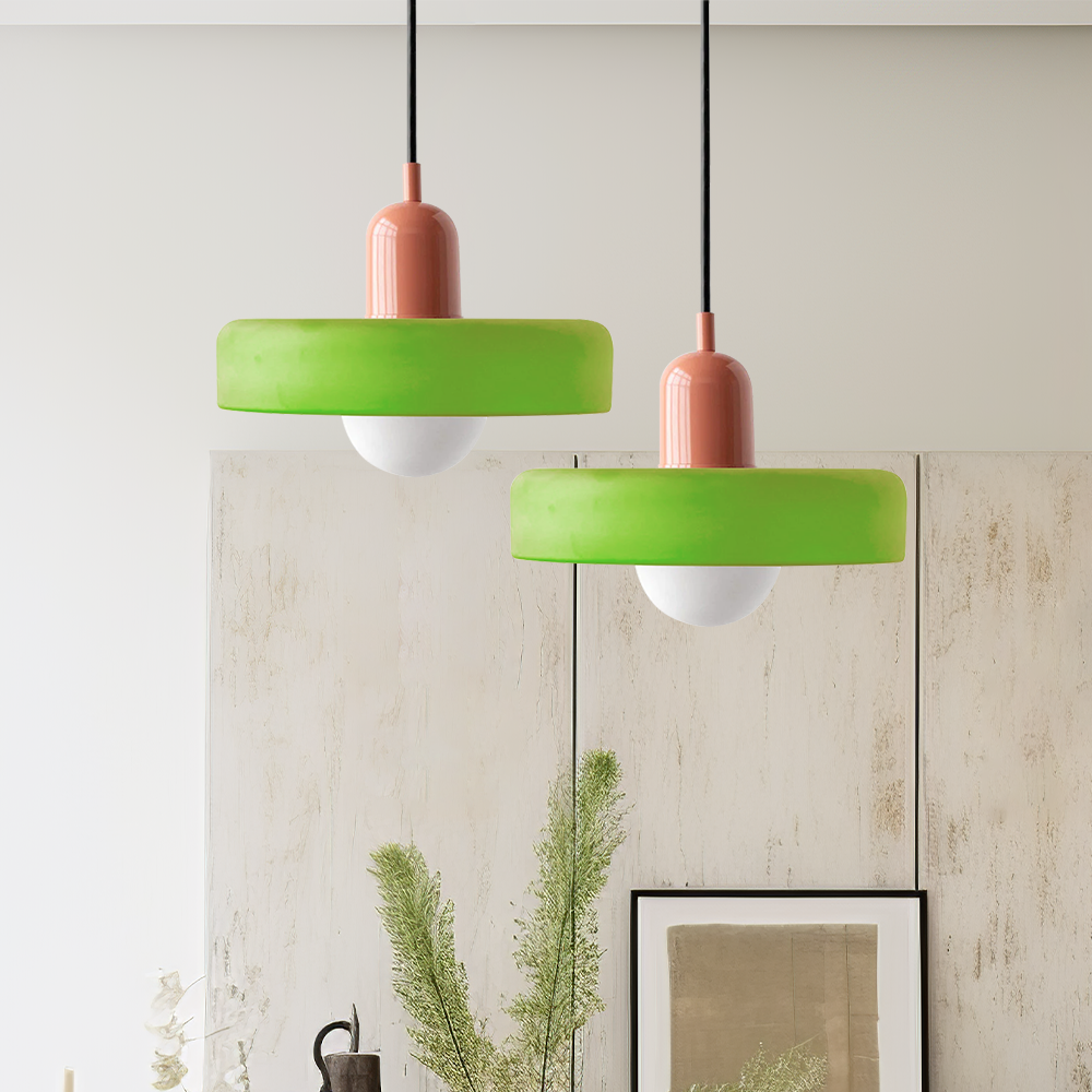 Bauhaus Modern Colorful Glass Pendant Light