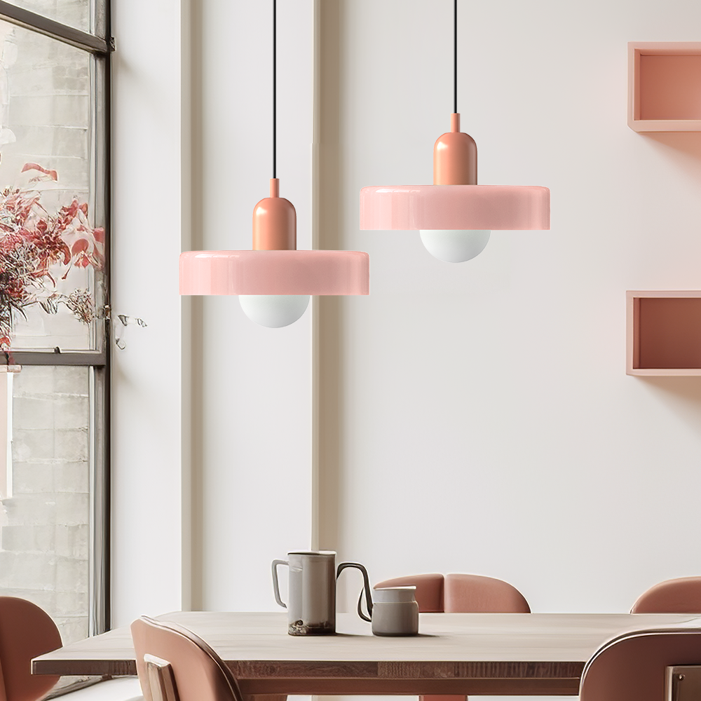Bauhaus Modern Colorful Glass Pendant Light