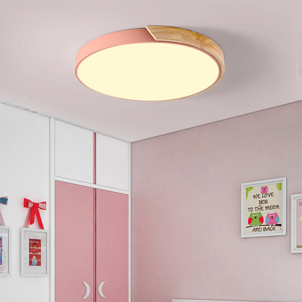 Colorful Minimalist LED Round Ceiling Light