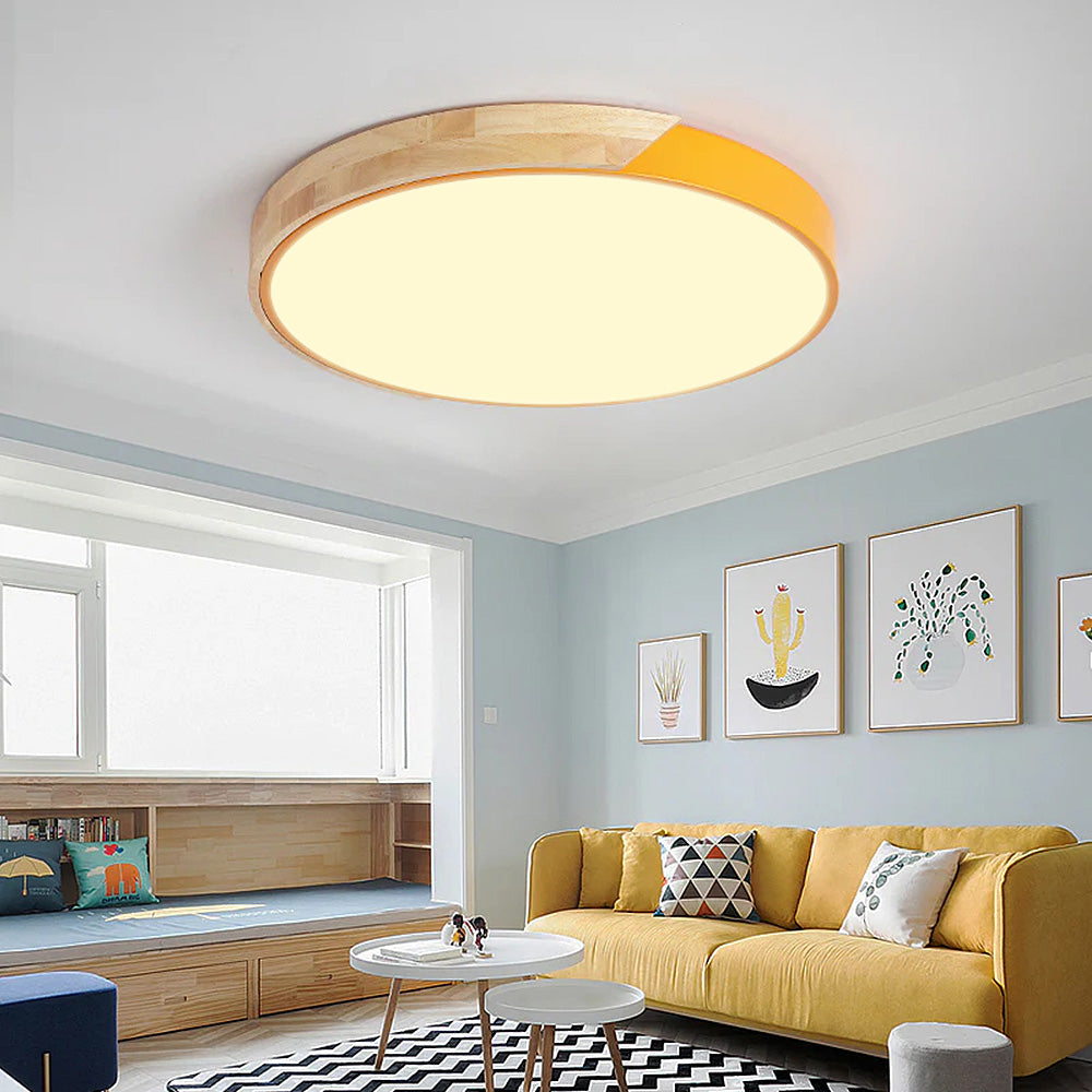 Colorful Minimalist LED Round Ceiling Light