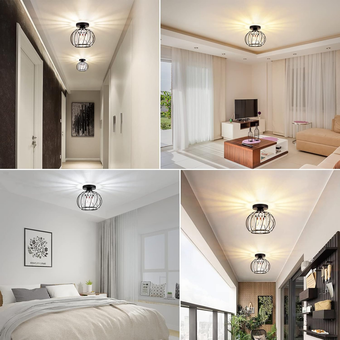 Nordic Luxury Glass Hallway Ceiling Light