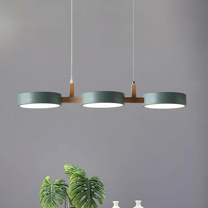 Contemporary Nordic Metal Cylinder Multi Light Pendant