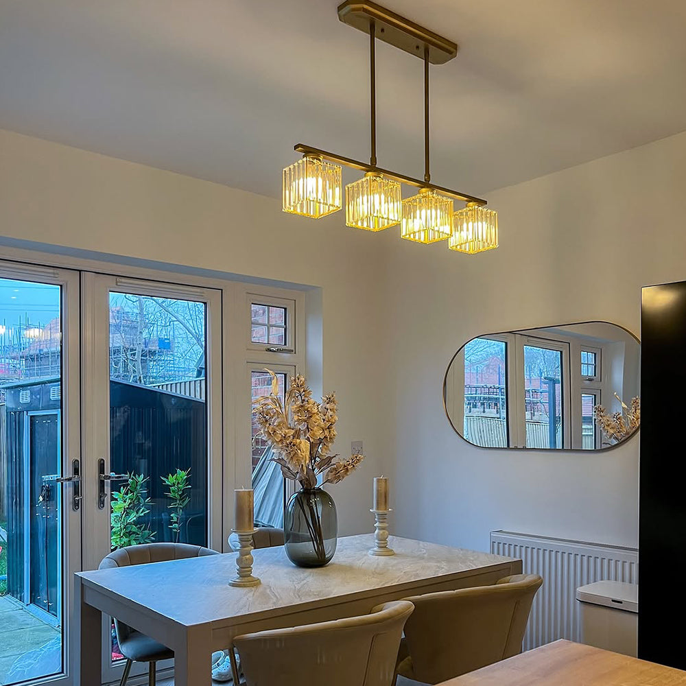 Nordic Multi Head Glass Island Chandelier