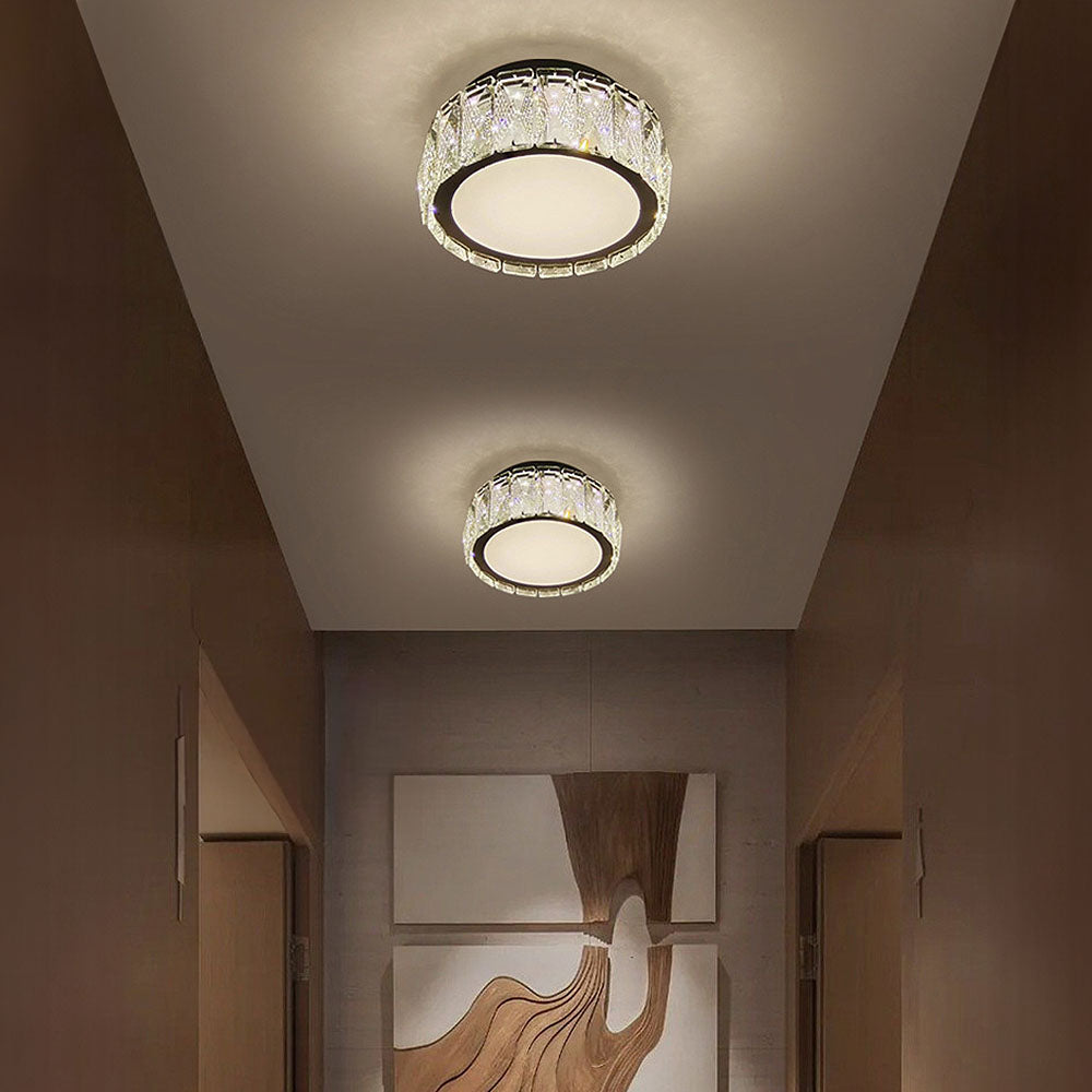 Crystal Luxury Hallway Flush Mount Ceiling Lights
