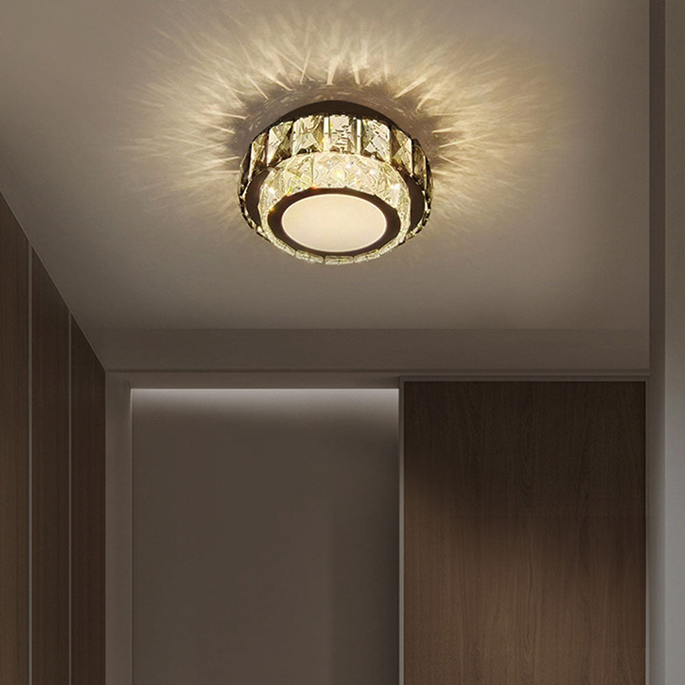 Crystal Luxury Hallway Flush Mount Ceiling Lights