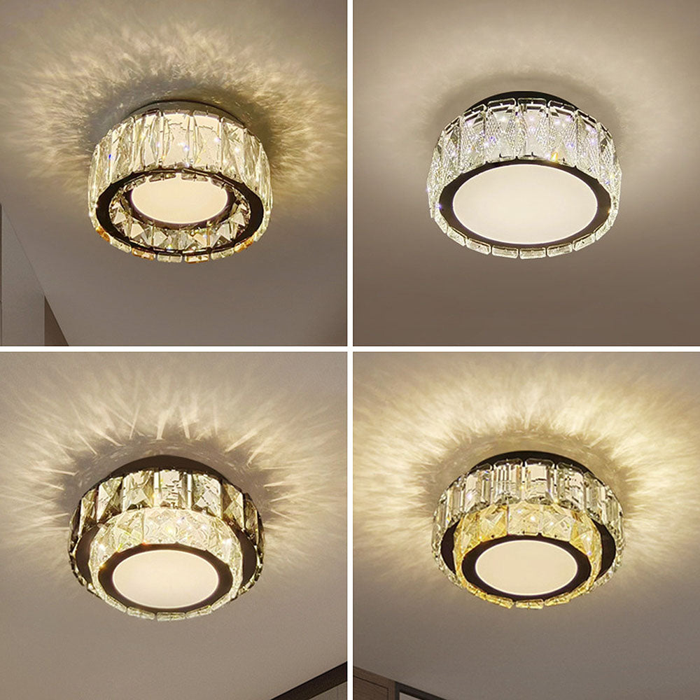 Crystal Luxury Hallway Flush Mount Ceiling Lights
