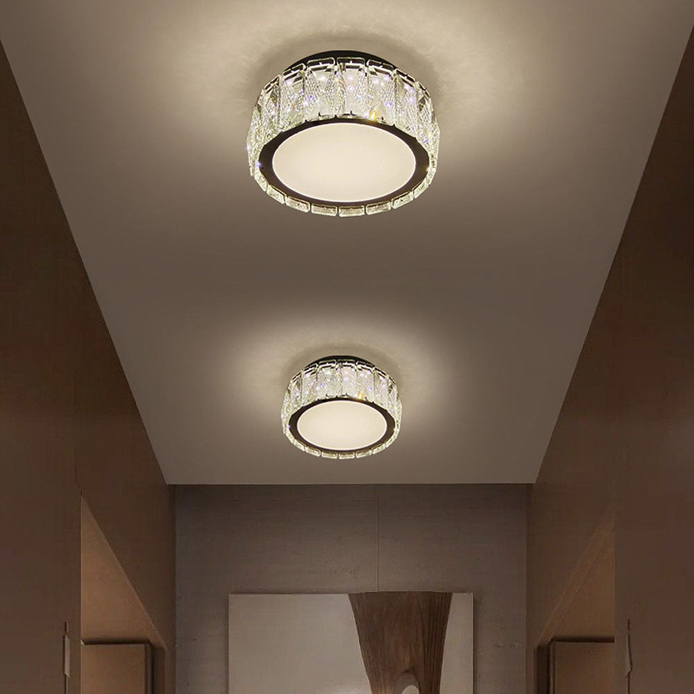 Crystal Luxury Hallway Flush Mount Ceiling Lights
