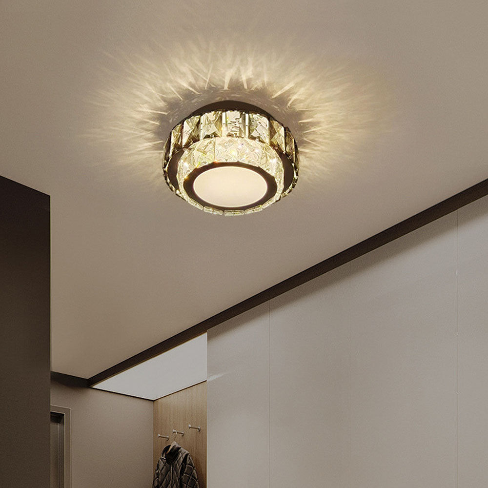 Crystal Luxury Hallway Flush Mount Ceiling Lights