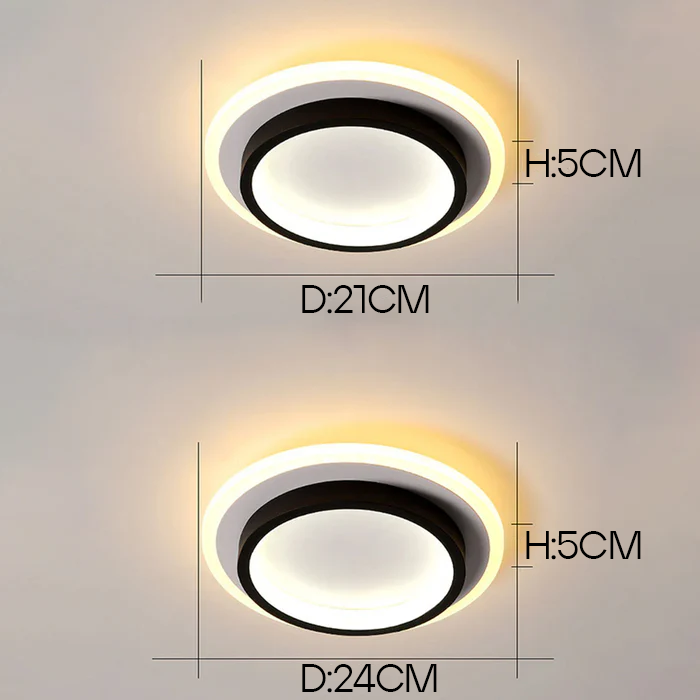 Modern Round Metal Acrylic LED Ceiling Light