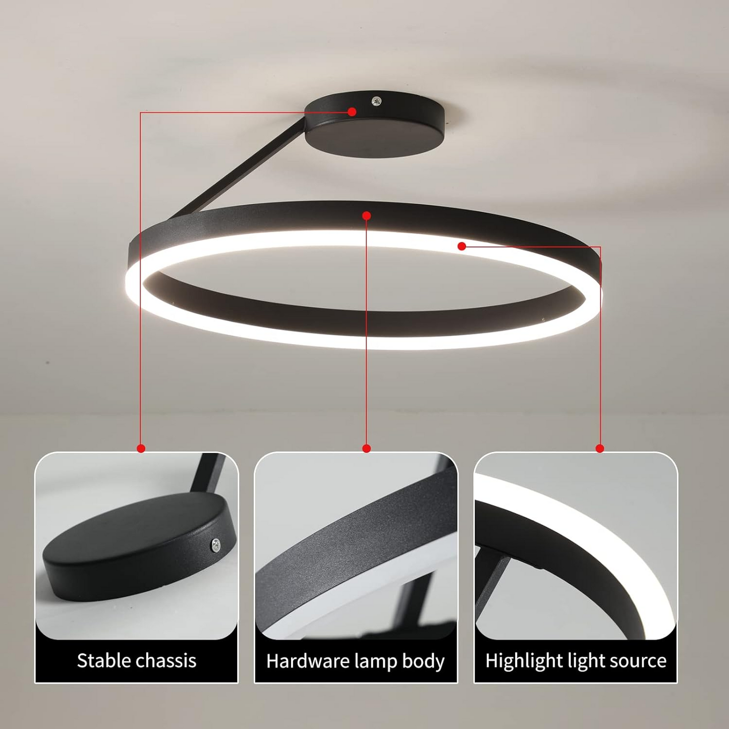 Minimalist Nordic Metal LED Living Room Ceiling Light