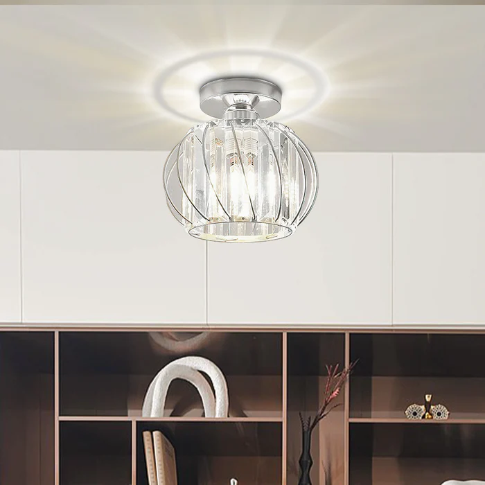 Nordic Simple Globular Glass Hallway Pendant Light