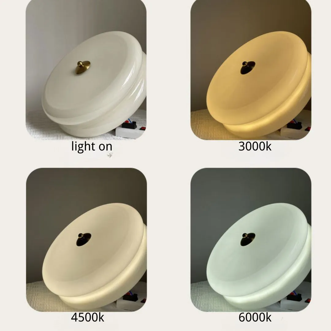 Art Deco Cream Cake Ceiling Light