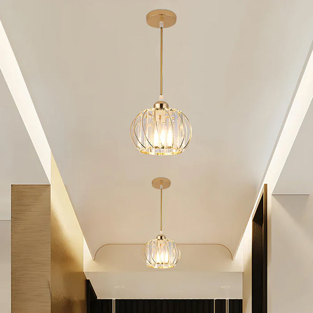 Nordic Simple Globular Glass Hallway Pendant Light