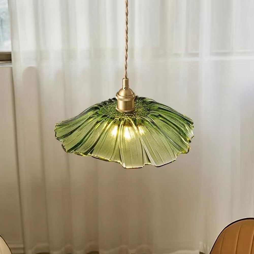Retro Glass Flower Pendant Light For Dining Room