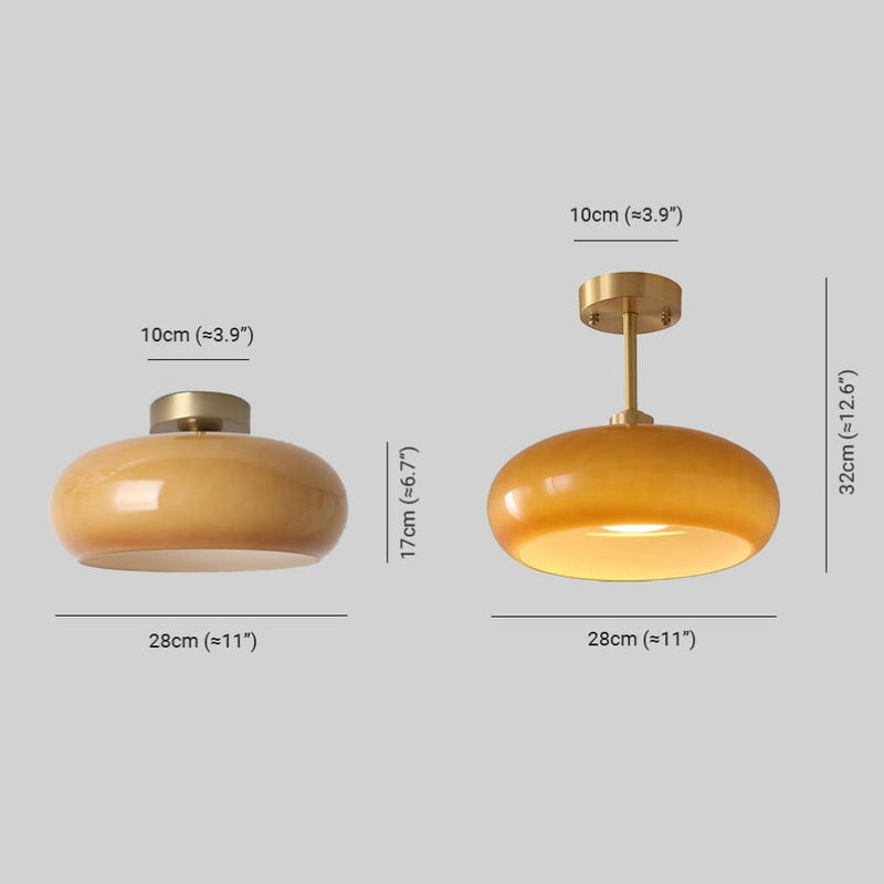 Round Vintage Glass Ceiling Lights