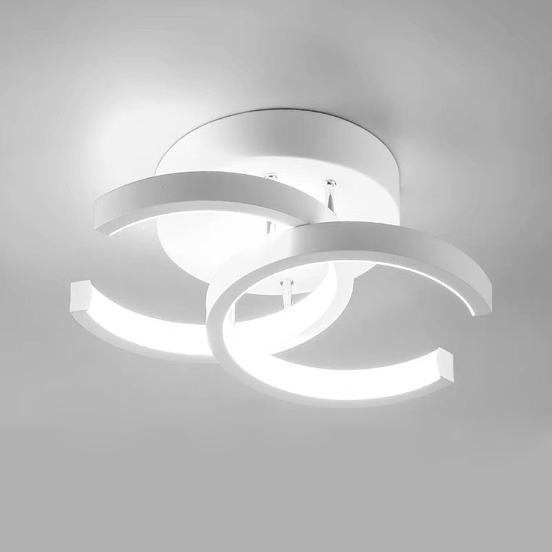 Modern White Metal LED Ceiling Light
