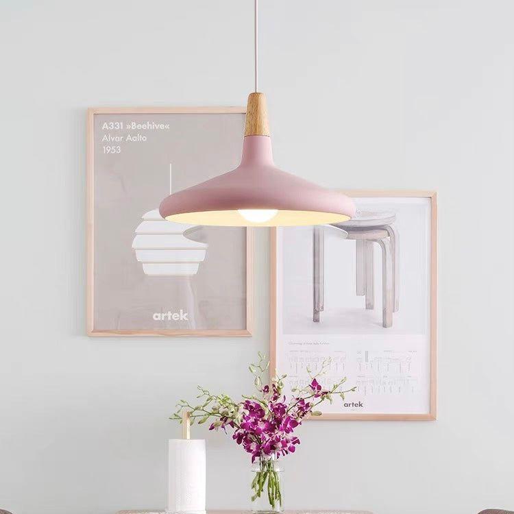 Nordic Macaron Wooden Creative Pendant Lamp