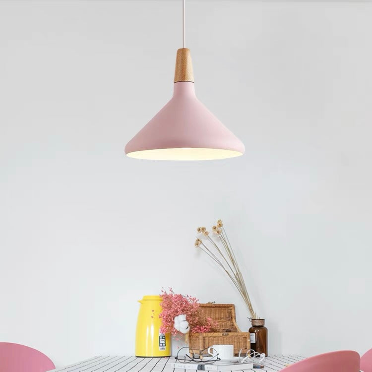 Nordic Macaron Wooden Creative Pendant Lamp