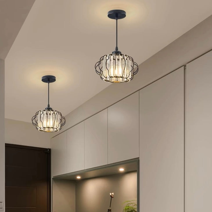 Gold Crystal Hallway Ceiling Light