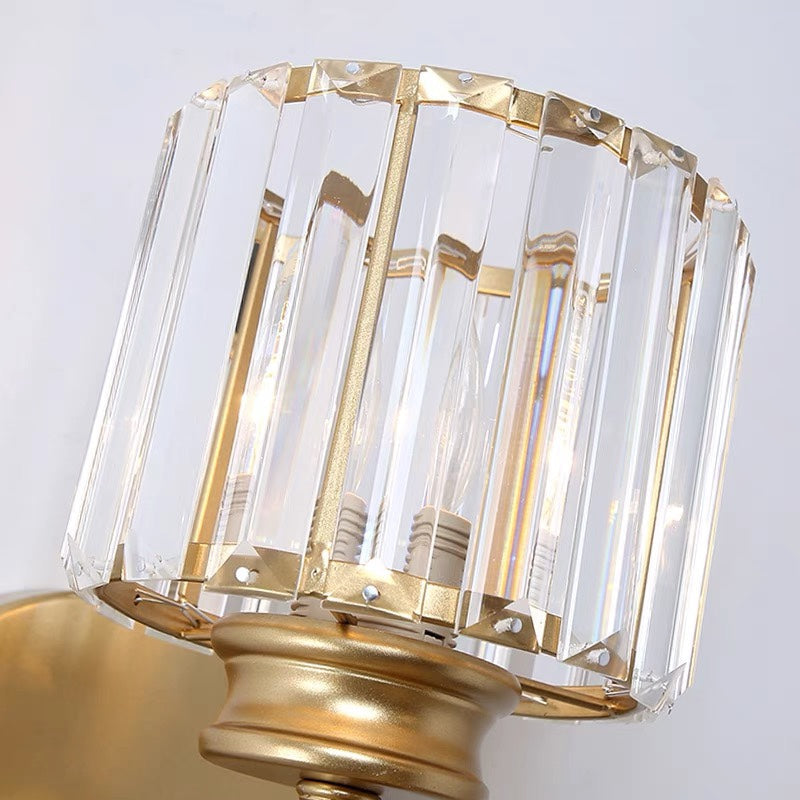 Crystal Round Or Square Hallway Wall Light
