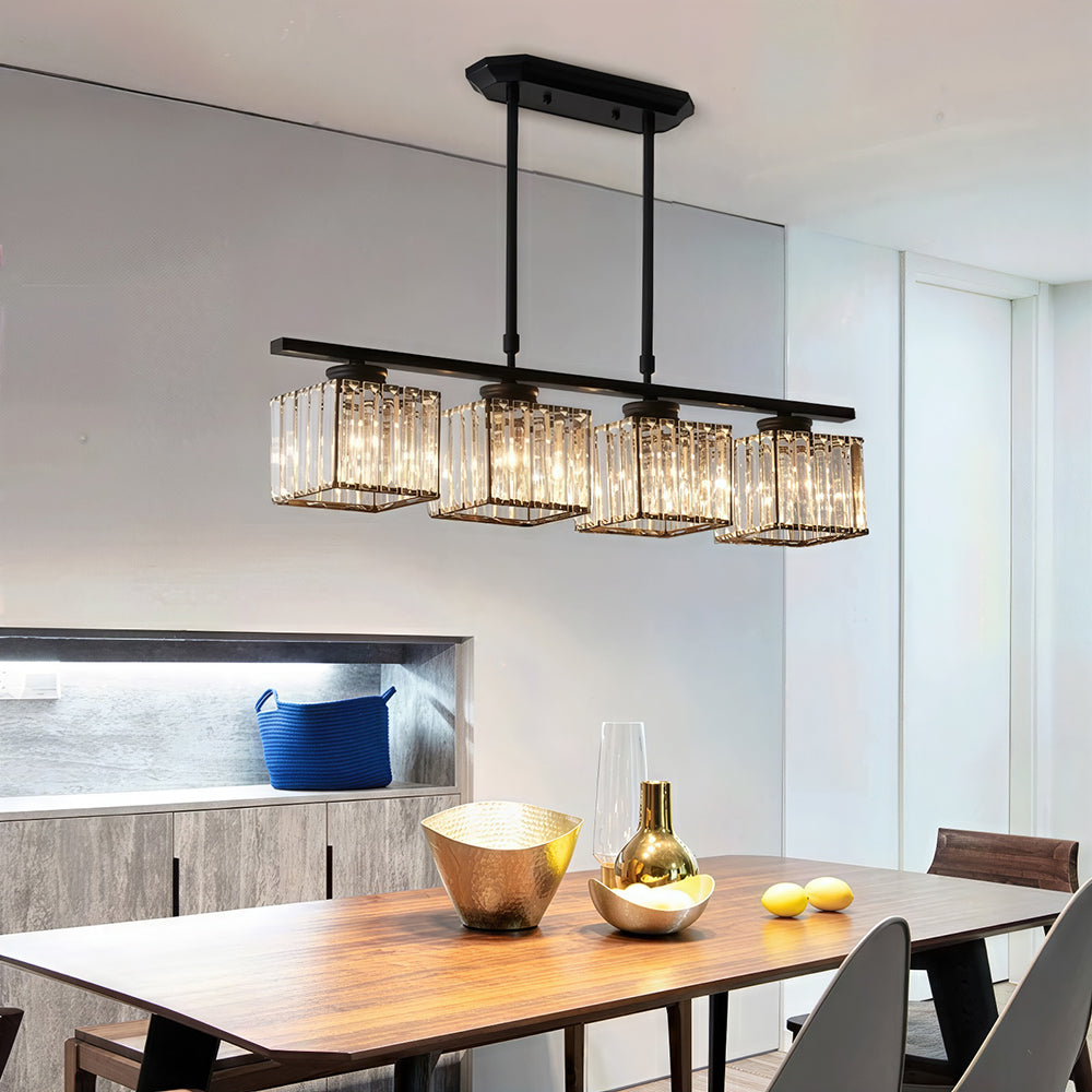 Nordic Multi Head Glass Island Chandelier