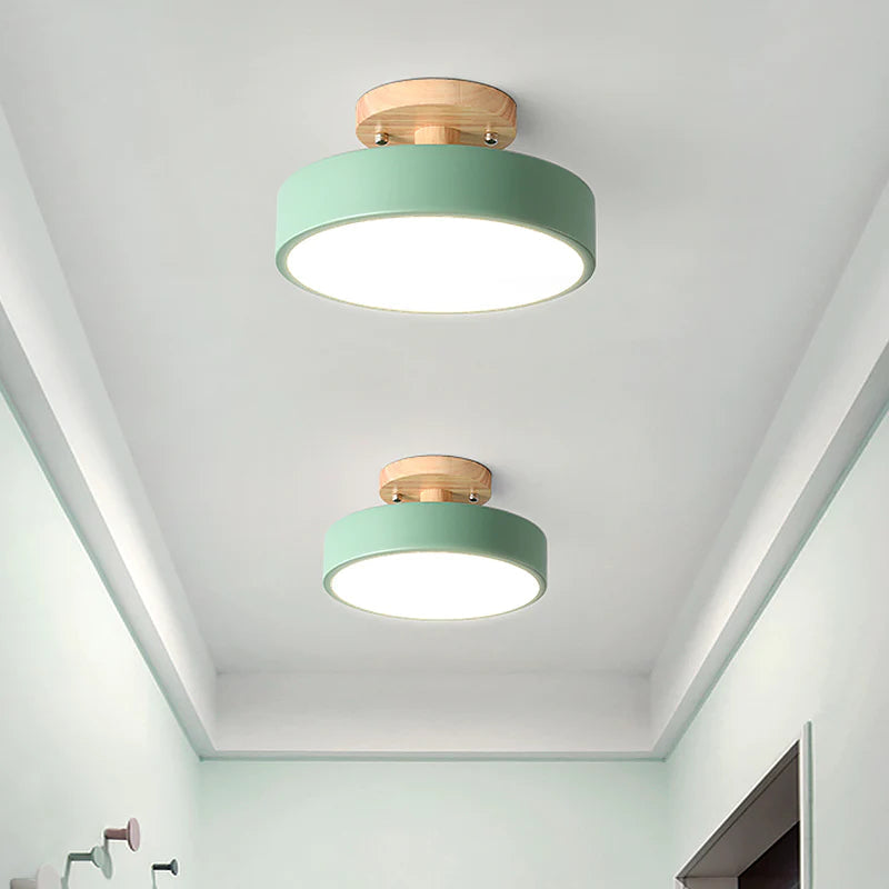 Modern Colorful Semi Flush LED Ceiling Light