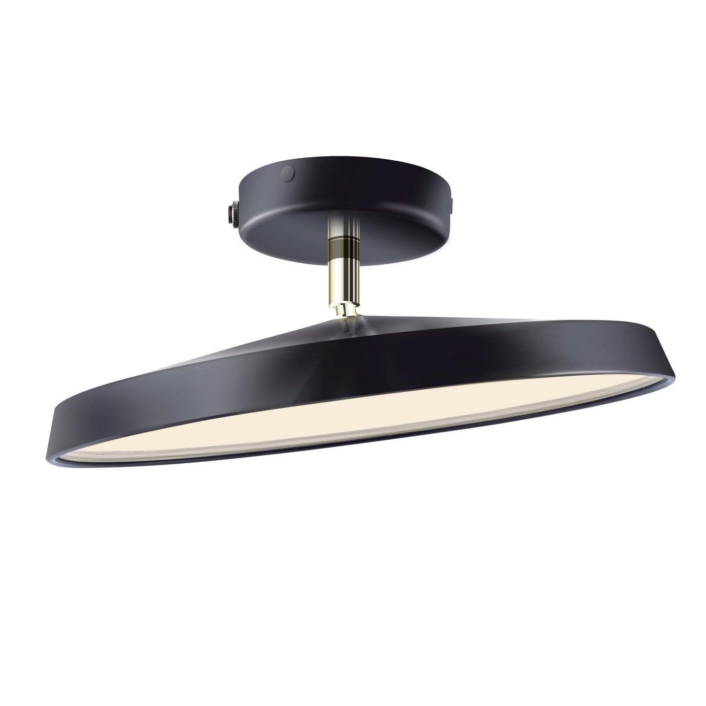 Minimalist White LED Semi-Flush Ceiling Light
