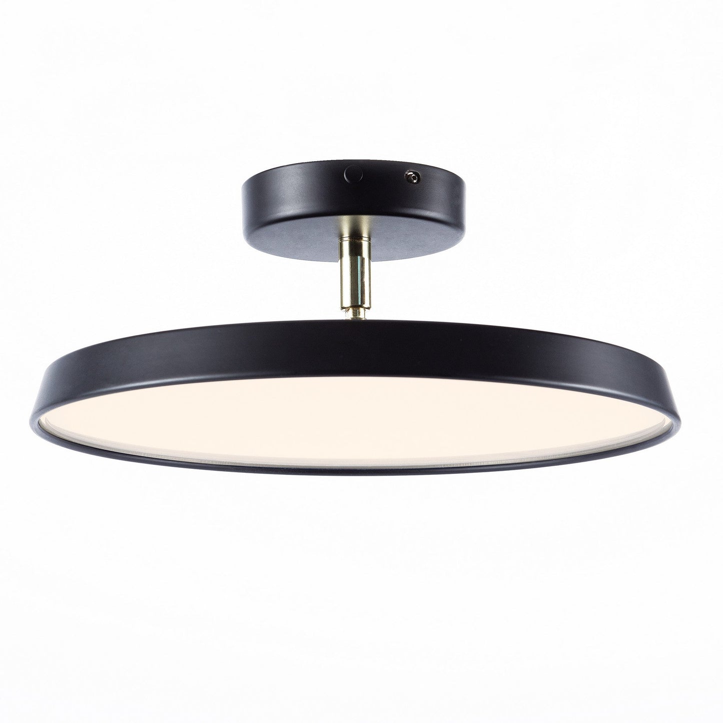 Minimalist White LED Semi-Flush Ceiling Light