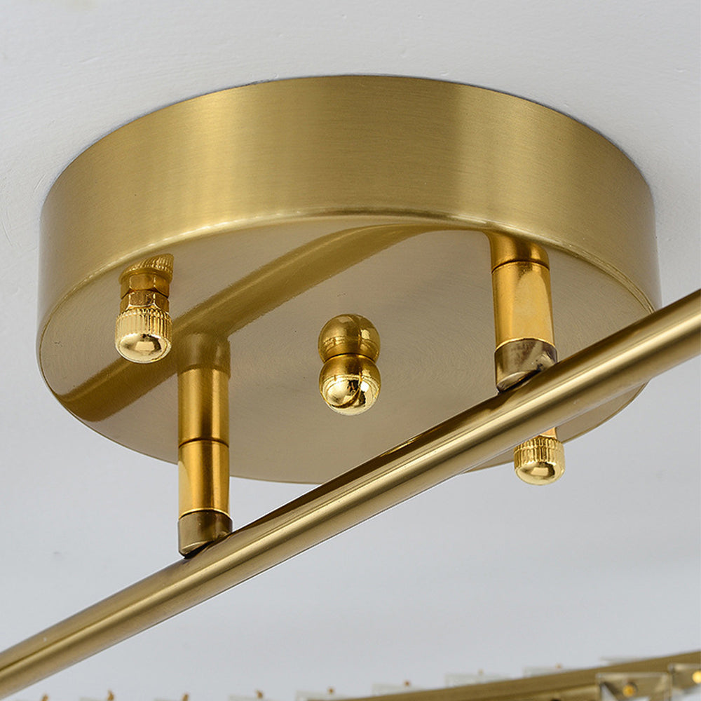 Round Modern LED Crystal Living Room Ceiling Lamp