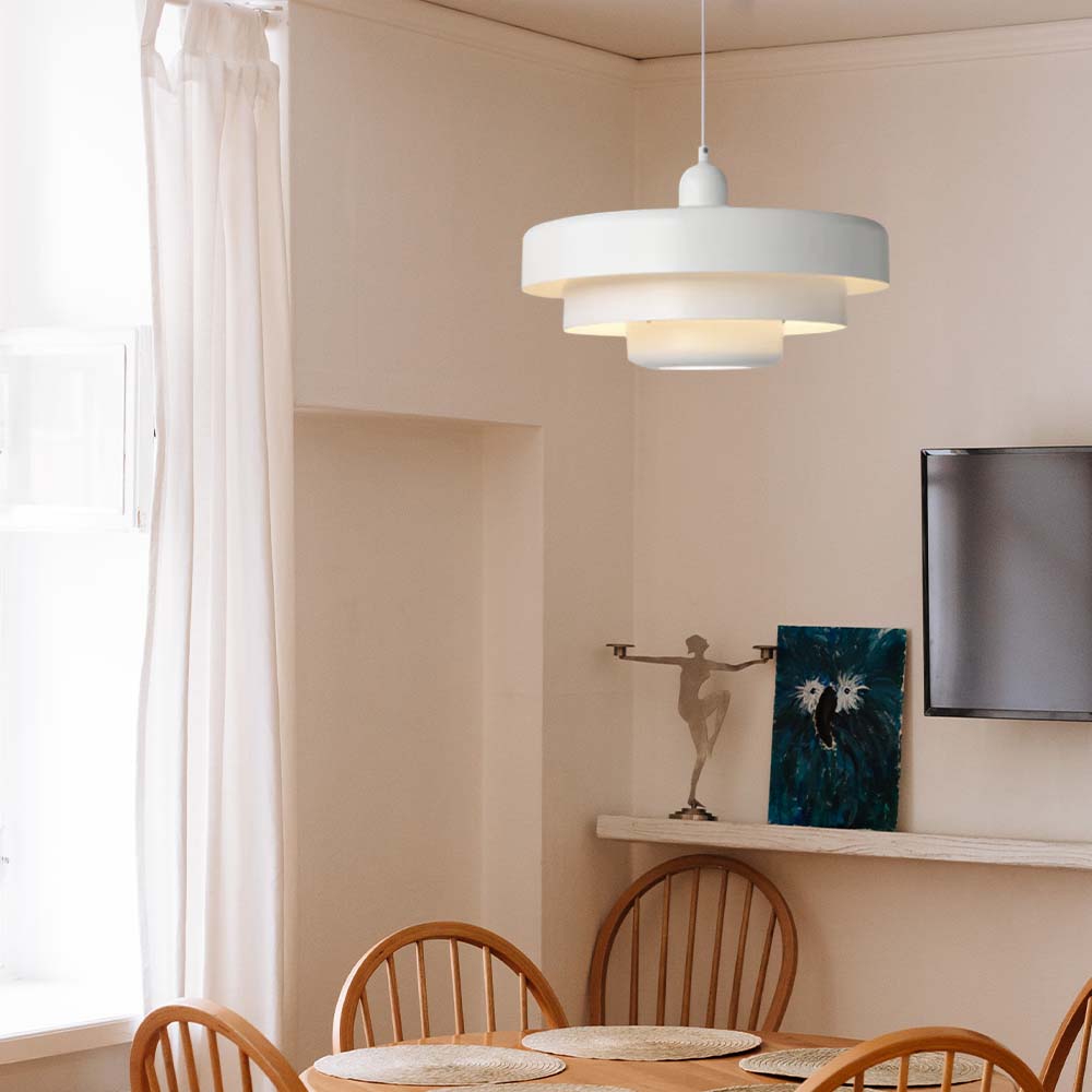 Mid Century Bauhaus Iron Pendant Lamp