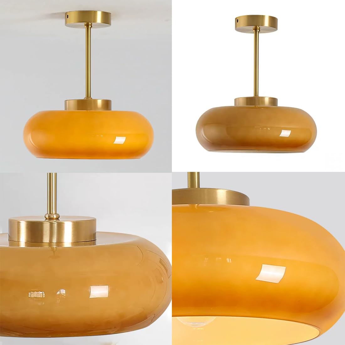Round Vintage Glass Ceiling Lights