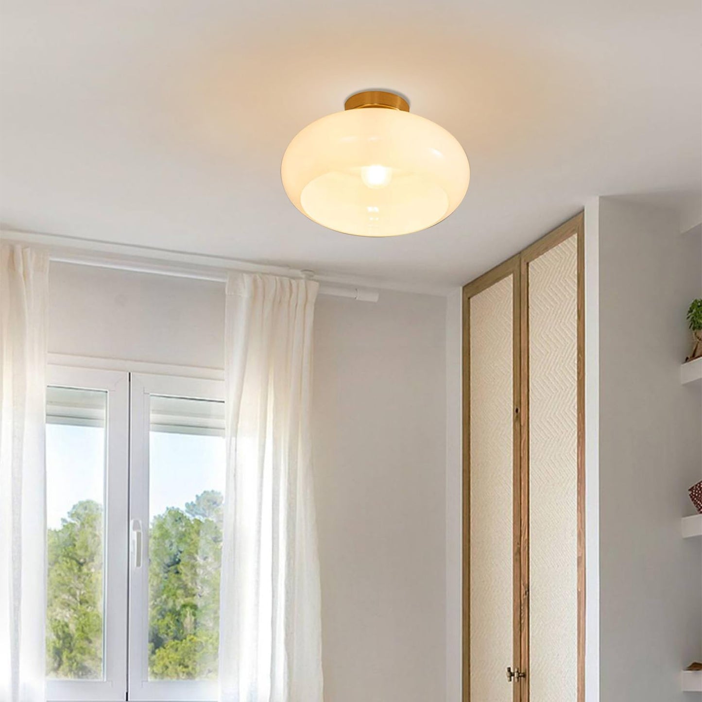 Round Vintage Glass Ceiling Lights