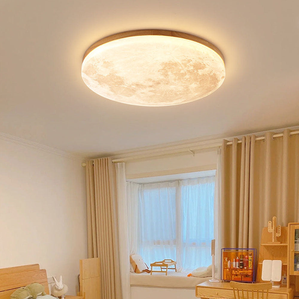 Minimalist Moon Round LED Ceiling Light