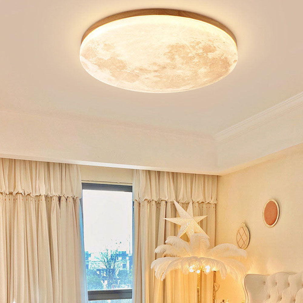 Minimalist Moon Round LED Ceiling Light