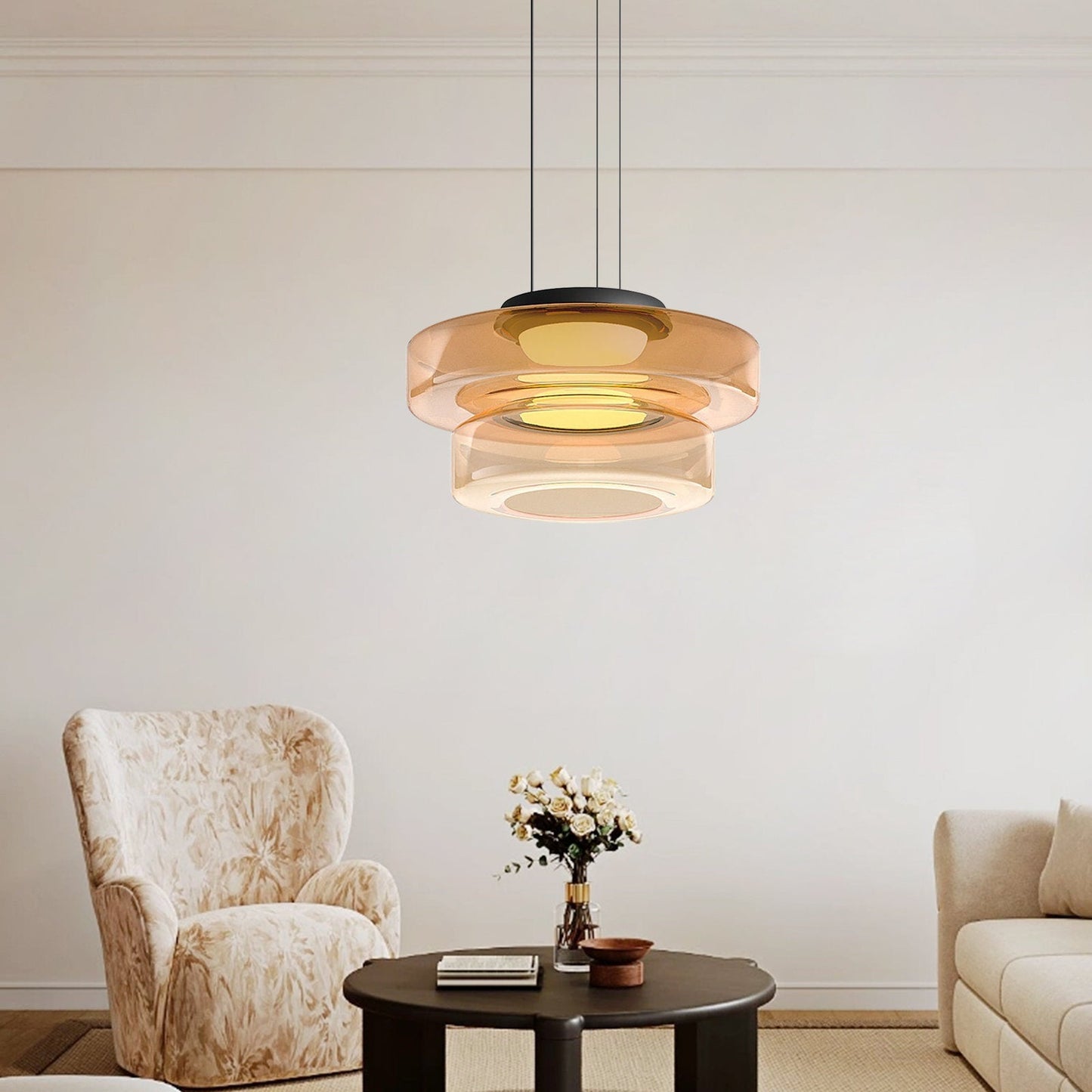 Creative Modern Round Glass Pendant Light