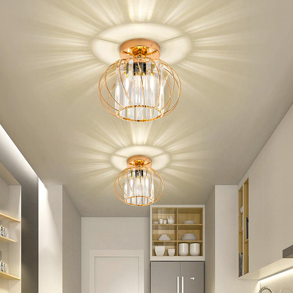 Nordic Simple Globular Glass Hallway Pendant Light