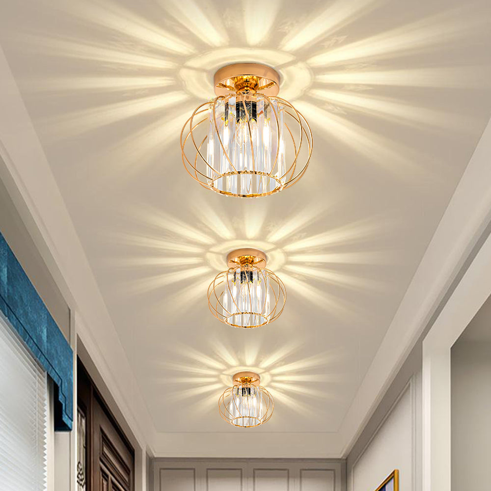 Nordic Simple Globular Glass Hallway Pendant Light