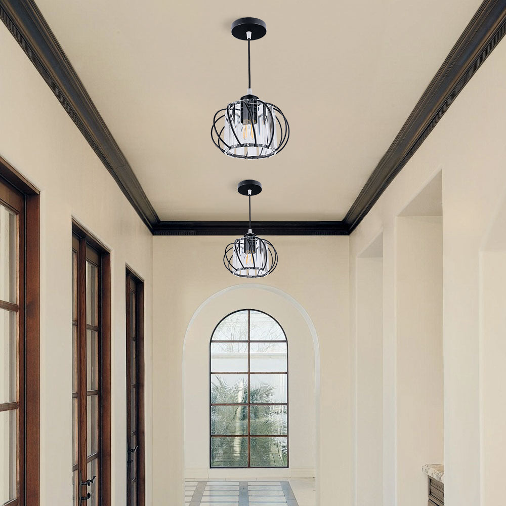 Nordic Simple Globular Glass Hallway Pendant Light