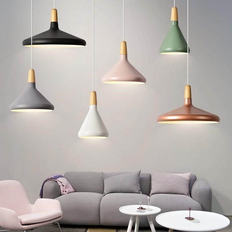 Nordic Macaron Wooden Creative Pendant Lamp