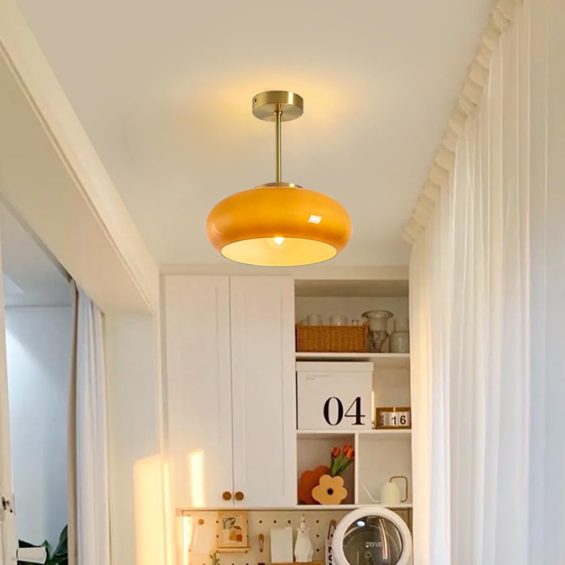 Round Vintage Glass Ceiling Lights