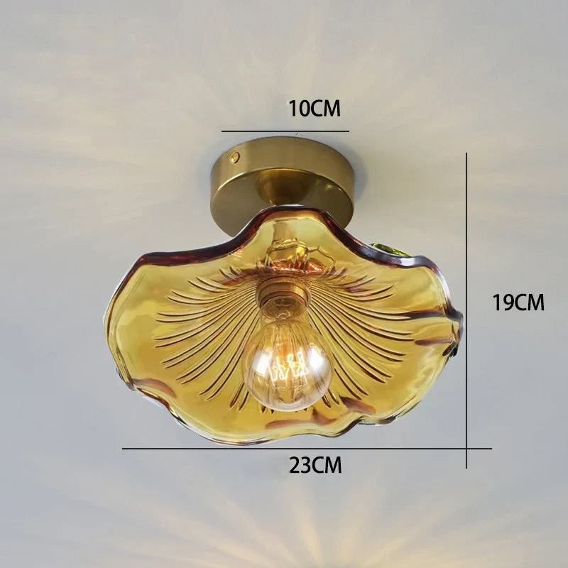 Flower Shape Glass Ceiling Light