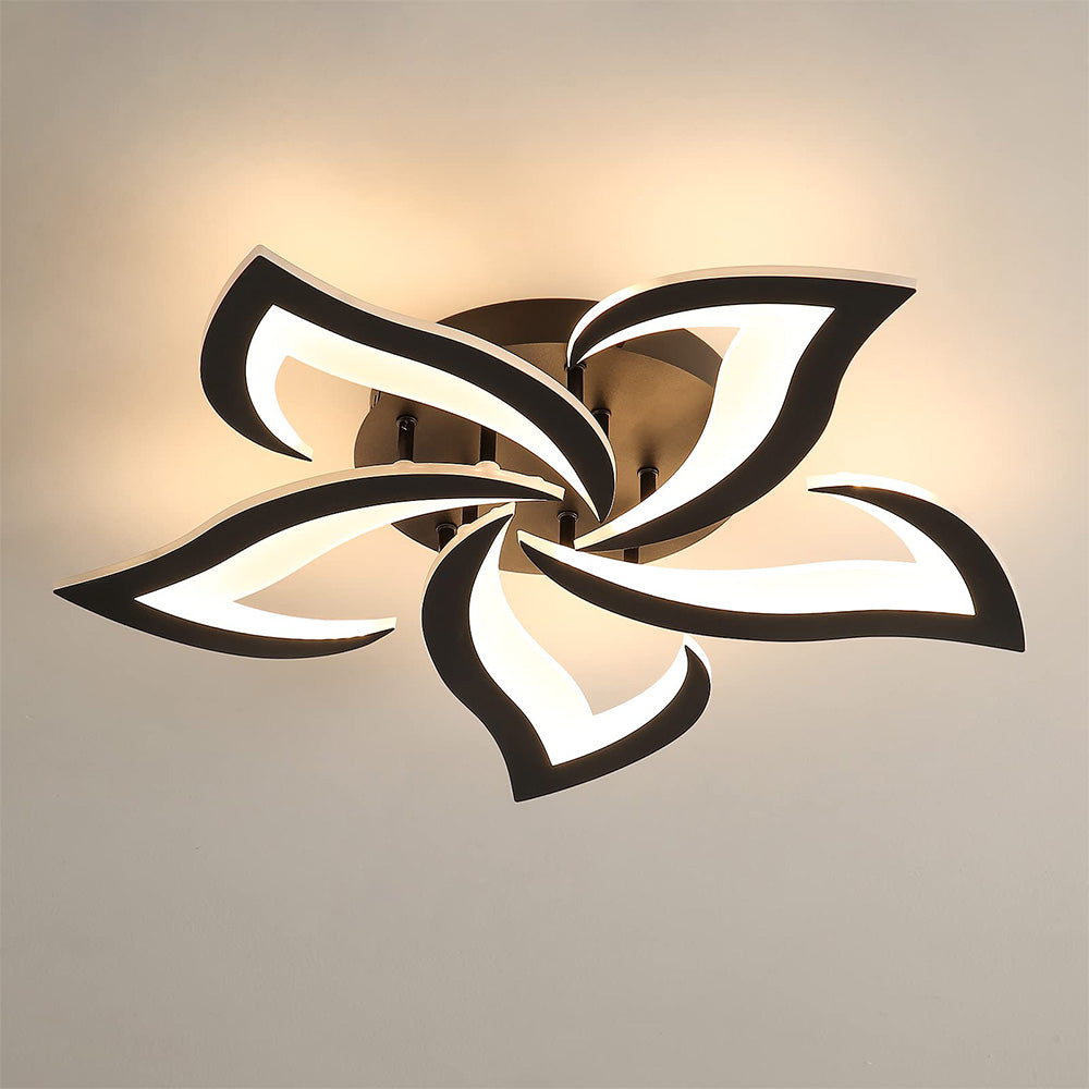 Modern Flower Shaped Metal LED Ceiling Light