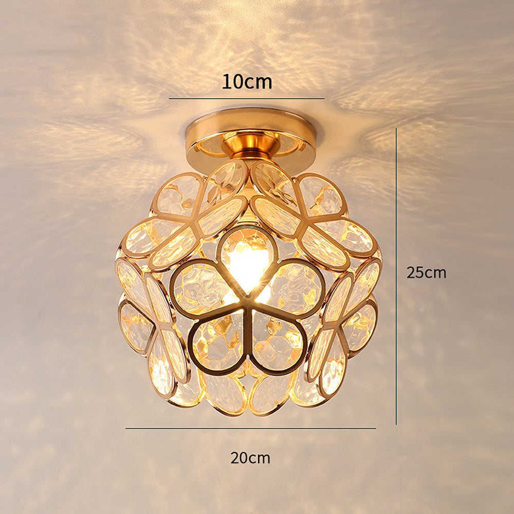 Flowers Style Glass Ceiling Hallway Lighting
