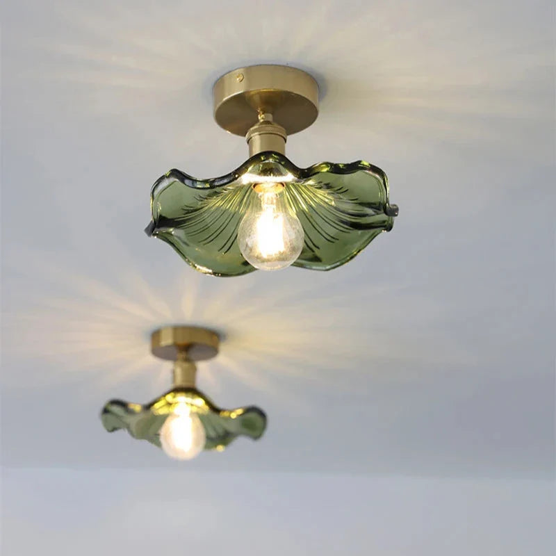 Flower Shape Glass Ceiling Light