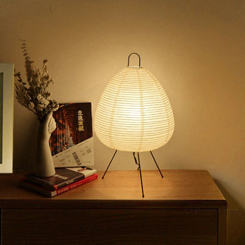 Wabi Sabi Japanese Rice Paper Table Lamp