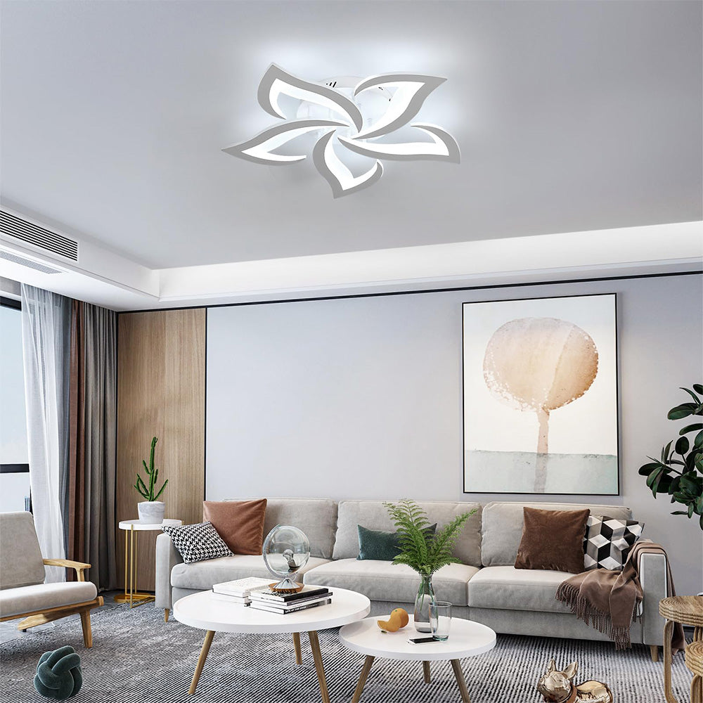 Modern Flower Shaped Metal LED Ceiling Light