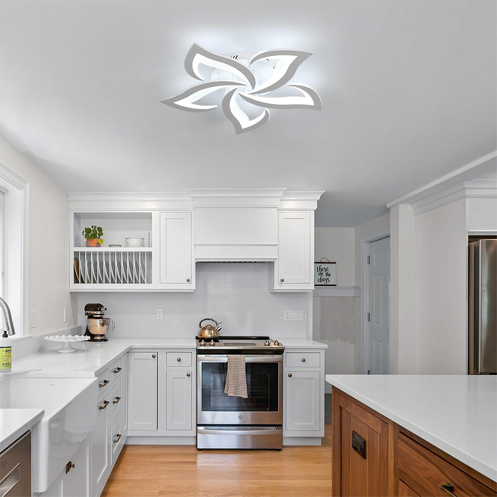 Modern Flower Shaped Metal LED Ceiling Light