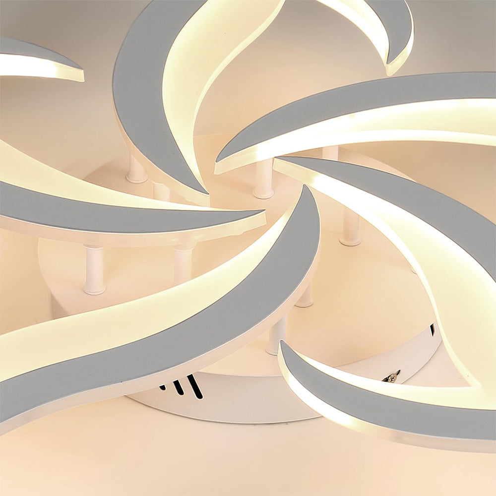 Modern Flower Shaped Metal LED Ceiling Light
