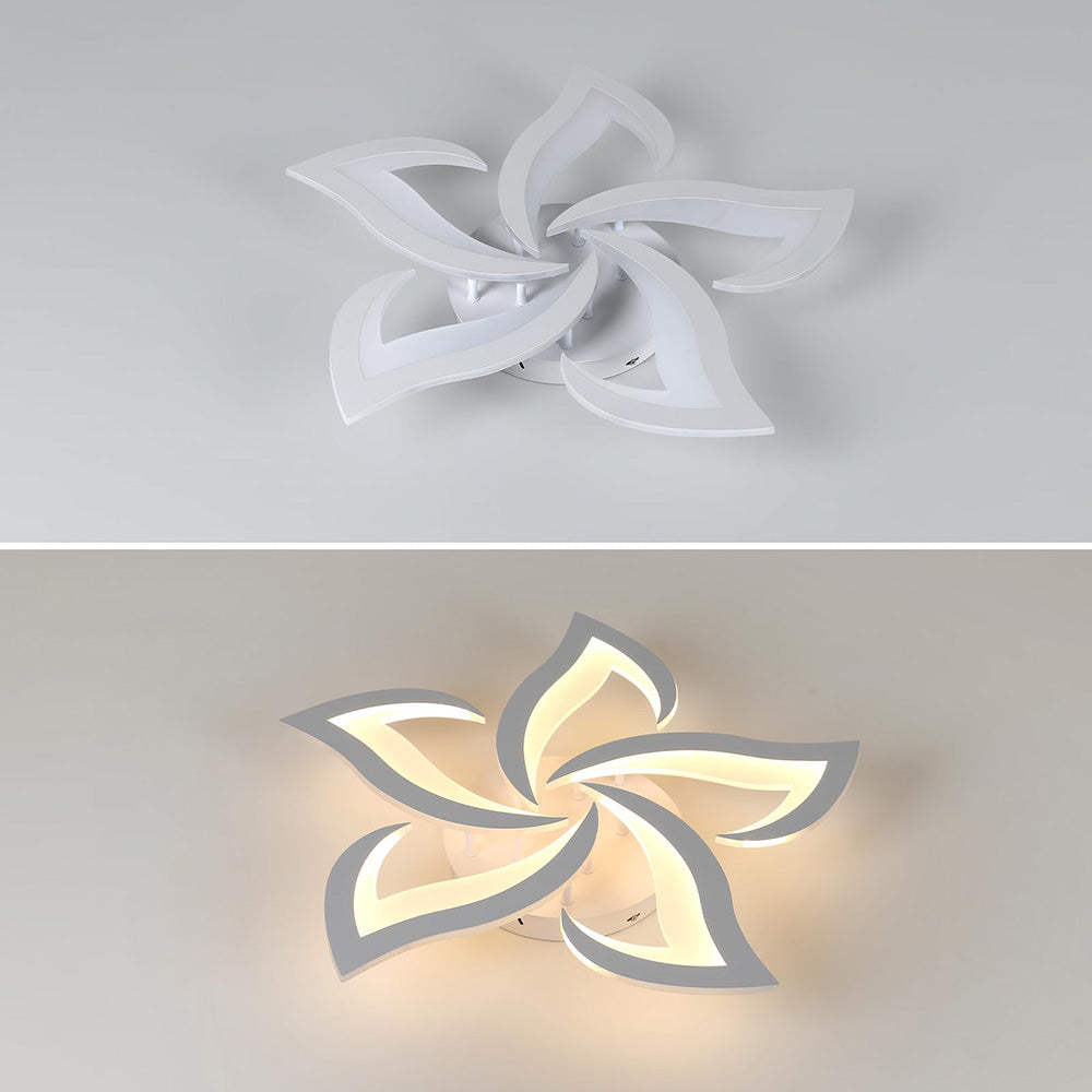 Modern Flower Shaped Metal LED Ceiling Light